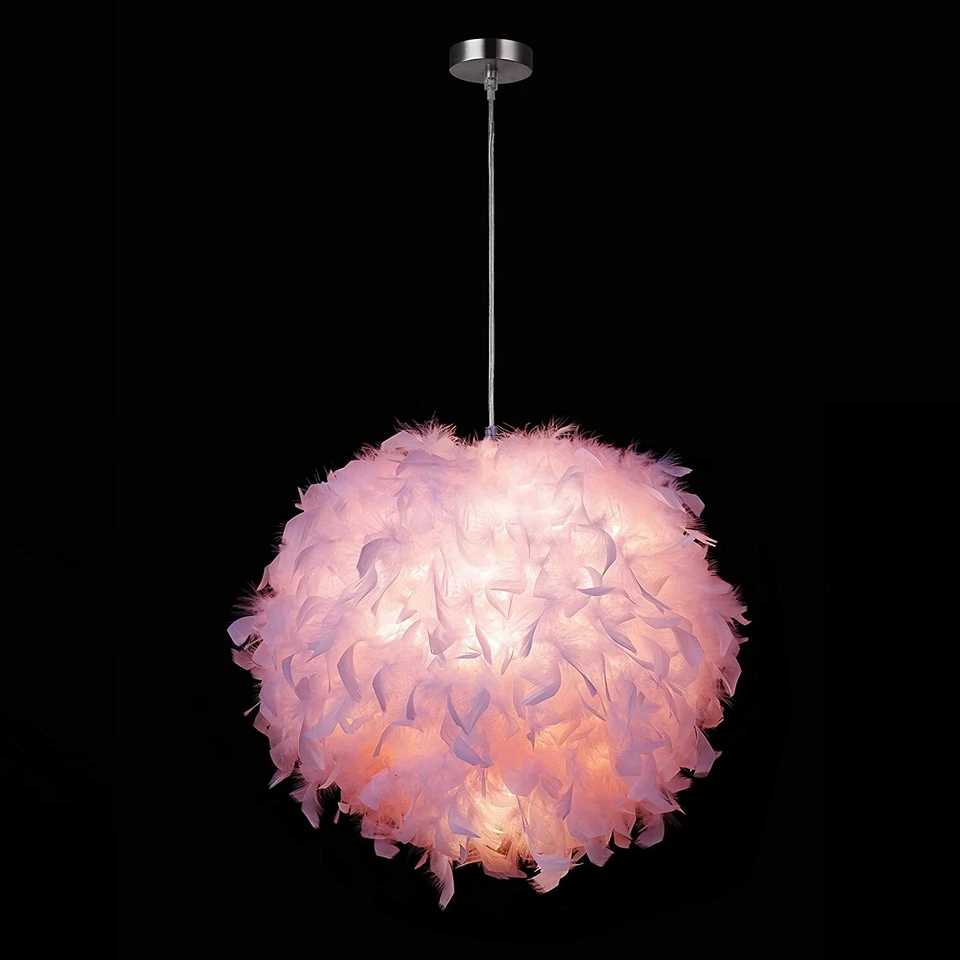 Gigi Fluffy Feather Light/Lamp Shades for Pendant Ceiling Light,Table/Floor Lamp - Image 3 of 4