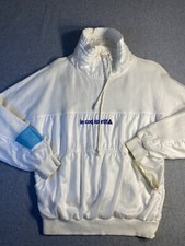 LE Coq Sportif Pullover Jacket White with Dark Blue Detail