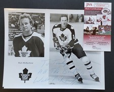 NHL Toronto Maple Leafs Walt McKechnie Autographed Photo - Torchy Schell JSA
