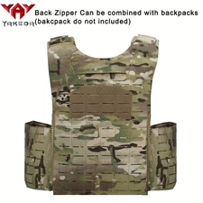 YAKEDA Tactical Vest Quick Release Laser Cut PALS System Outdoor Vest