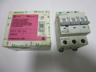 Moeller PLSM Leitungsschutzschalter PLSM-B16/3-DW Neu 16A 3P 10kA (K4) 