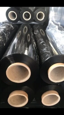 OPAKSYSTEM Pallet Wrap Black Stretch Shrink Cling Film Roll for Furniture Industrial Uses