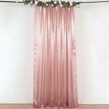 8x10 ft DUSTY ROSE Satin CURTAIN Wedding Photography Backdrop Panel Party