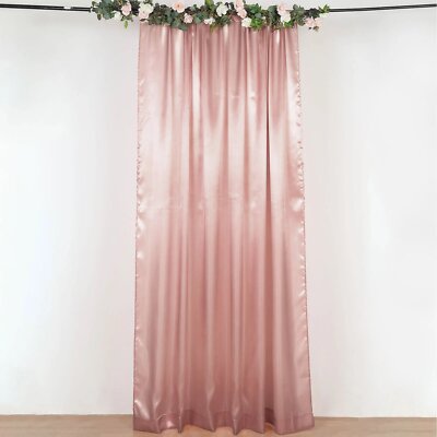 8x10 ft DUSTY ROSE Satin CURTAIN Wedding Photography Backdrop Panel Party