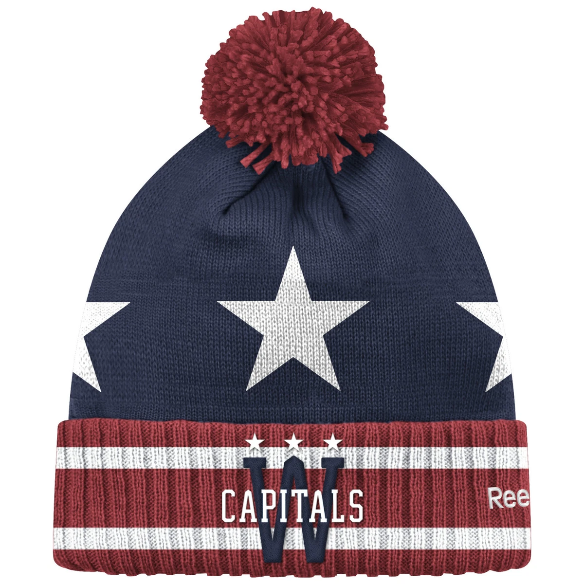 WASHINGTON CAPITALS 2015 NHL WINTER CLASSIC REEBOK CUFFED POM KNIT