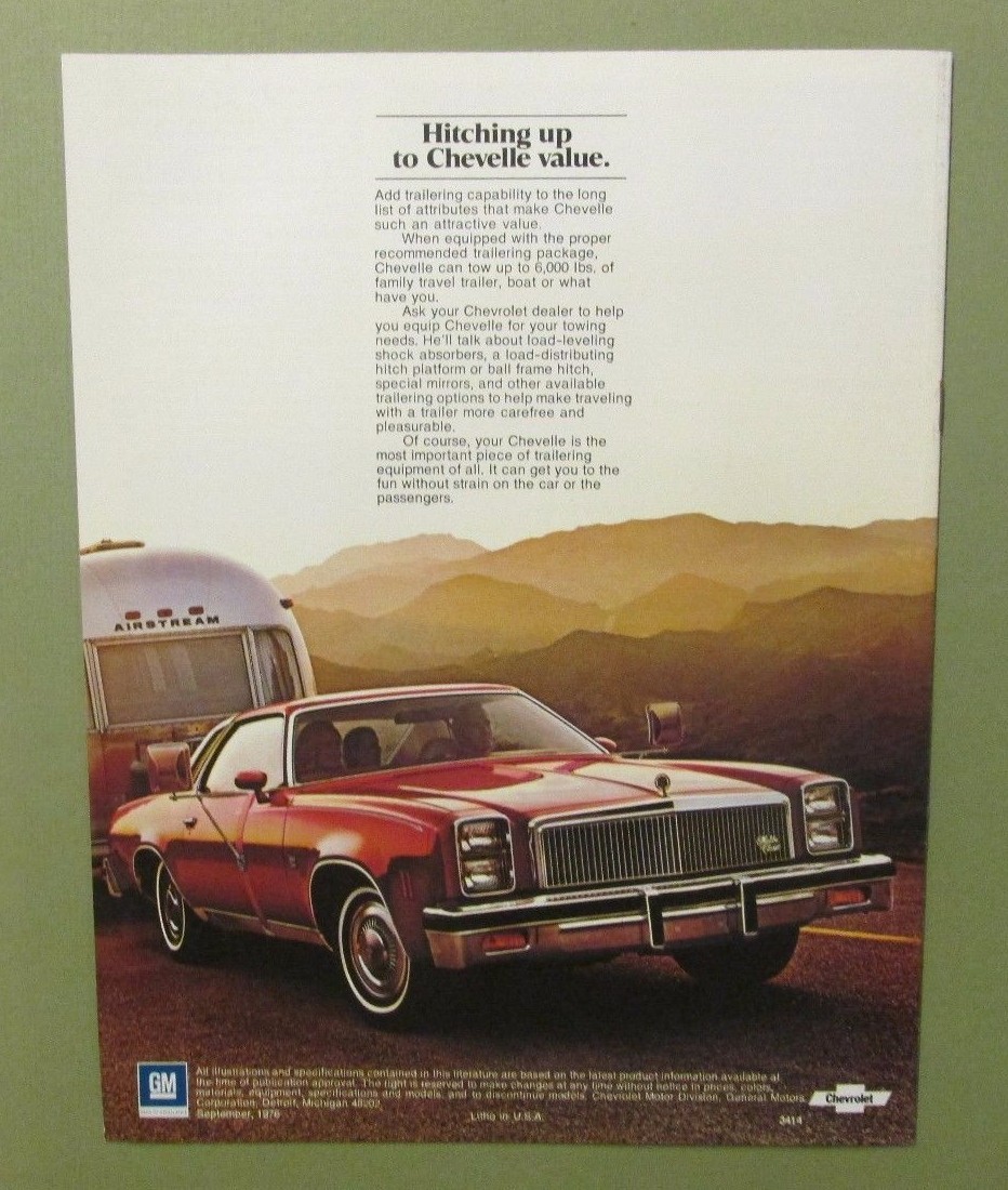 1977 CHEVROLET CHEVELLE Brochure Malibu Laguna S3 Wagons Sedan