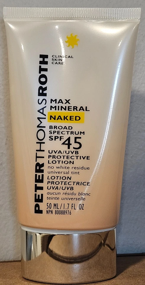 Loción Peter Thomas Roth Max Mineral Naked Broad FPS 45 UVA/UVB cantidad 6 caducidad 5/21 Foto 3 de 4