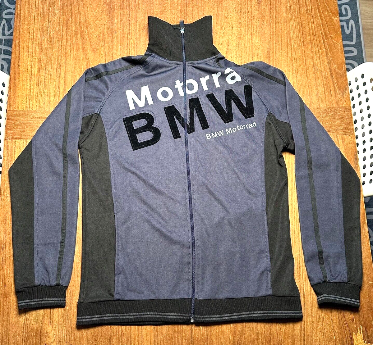 BMW Motorrad Men's Large Storm Blue & Black Vintage Motorcycle