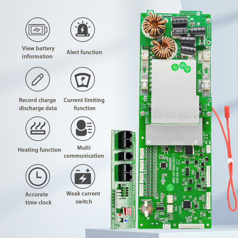 JBD Smart BMS 16S 48V 100A 200A LiFePo4 Battery w/ LCD Balance