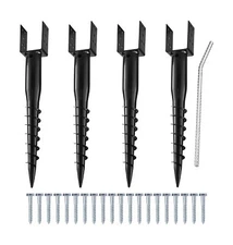 Premium No Dig Ground Anchor – DIY Screw in Post Stake – U-Model 27 