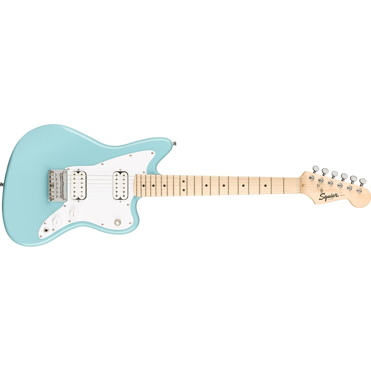 Squier (Fender) Mini Jazzmaster HH Guitar, Maple Fingerboard, Daphne Blue Squier (Fender) Mini Jazzmaster HH Guitar, Maple Fingerboard, Daphne Blue