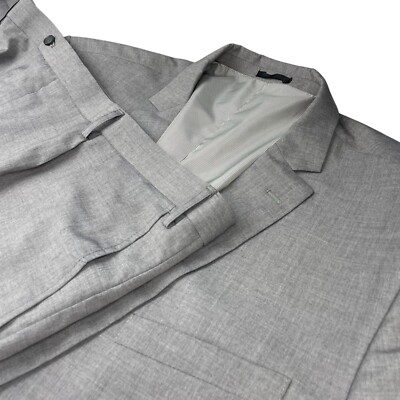 Hockerty Men's Bespoke 100% Wool One-Button Suit Gray   54R US | 52x23