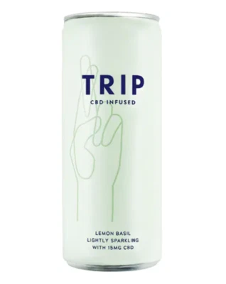 TRIP CBD Drink 15mg Lemon Basil Refreshing Wellness 250ml UK Made