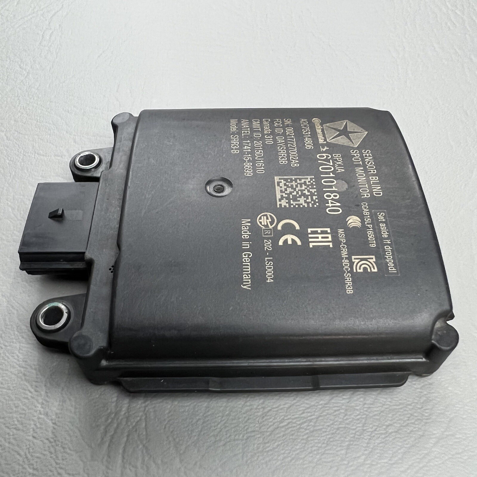 2017-2021 Maserati Ghibli Rear Right Side Blind Spot Radar Sensor 670101840 OEM