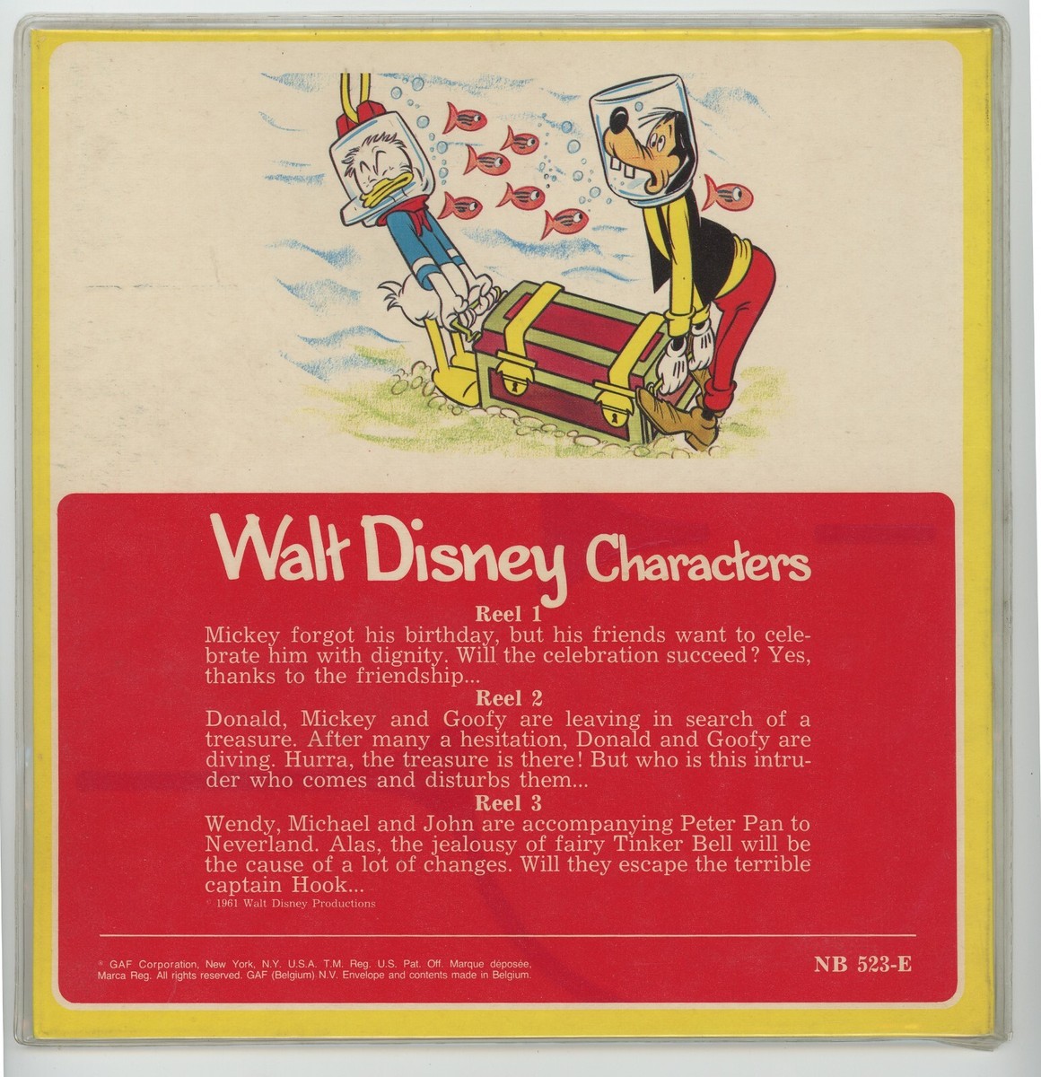 Walt Disney Characters Large 8x8 View-Master Packet NB-523-E