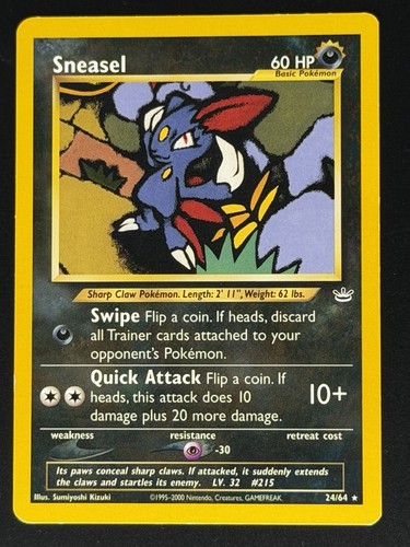 Sneasel 24/64 Neo Revelation Regular Pokemon MP