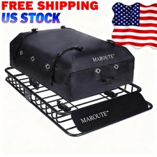 Duty Roof Rack Cargo Basket With 15 Cu Ft Waterproof Cargo Bag Heavy 51x36x5 Duty Roof Rack Cargo Basket With 15 Cu Ft Waterproof Cargo Bag Heavy 51x36x5