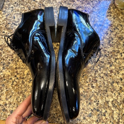 Allen Edmonds Men's Black "Copley" Patent Leather Dress Shoes 11 B Shoe Bags Box - Picture 8 of 20