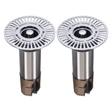 2 Pcs 5.9" H Extended Anti Odor Shower Floor Drain, Gray