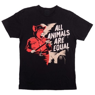 Animal Farm All Animals Are Equal Miles To Go George Orwell T-Shirt Adult