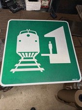 Authentic MUTCD I-7 Train Station Guide Sign Reflective Metal Railroad 30x30