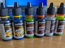 Vallejo Xpress Colour And Model Air Metallic Lot Of 6 Pots Unused