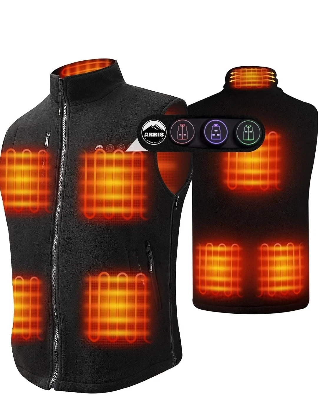 ARRIS 12V Graphene-Enhanced Heated Vest with Patented Size Adjustable