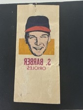 1964 Topps Photo Tattoo sticker transfer Steve Barber MLB Baltimore Orioles