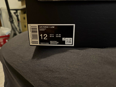 Nike Air Force 1 Low Herren Sneaker schwarz Low Top EU 46 IB0018 003