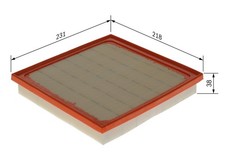 BOSCH Luftfilter F 026 400 743 Filtereinsatz für XV GT G24 IMPREZA CROSSTREK BT