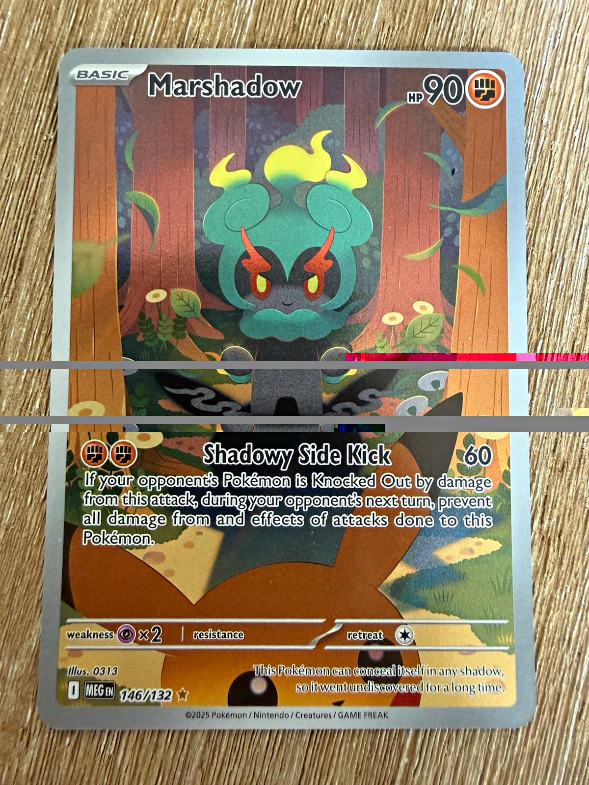 Nintendo Marshadow 146/132 MEG Holo Rare English 2025 90HP Pokemon TCG