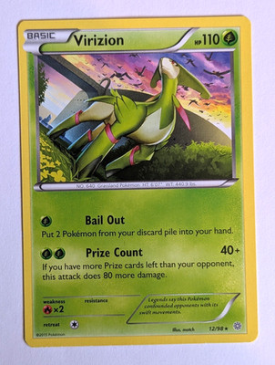 Virizion 12/98   Ancient Origins   Rare   Pokemon Card   LP