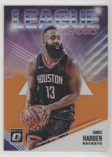 2018 Panini Donruss Optic League Leaders Orange Prizm 12/39 James Harden #1 5ir