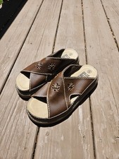 Vintage 90s/Y2K Faded Glory Brown Sandals Flo...