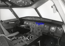 12X8 B&W Photo Airbus A320 Cockpit 1986