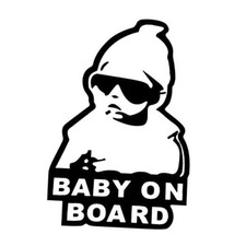 Baby on Board Sticker for Car, Funny Baby Safety Car Signs, 1PC White