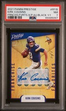 2021 Kirk Cousins Prestige Franchise Favorites Black Auto 1/1 PSA 7 One of One