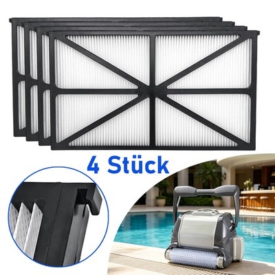 4 Filter für Tiger Shark RC9990GR, RC36000QC, RC9950 Poolsauger 28,95×16,9cm