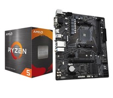 Micro Center AMD Ryzen 5 5500 Desktop Processor with Gigabyte A520M S2H Micro...