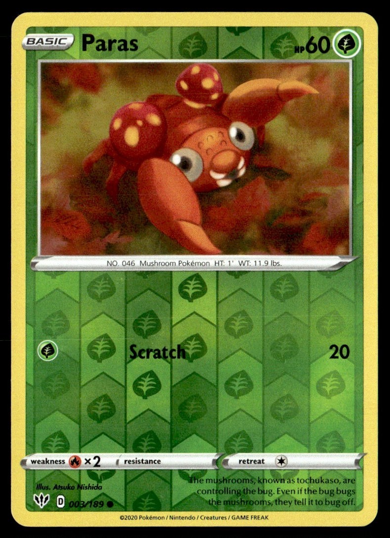 2020 Sword & Shield - Darkness Ablaze Paras Basic/Common #3