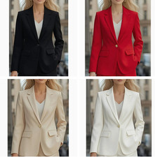 Women's Blazers Business Casual Open Front Long Sleeve Work Office Suit Jackets