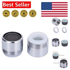 Durable Chrome Faucet Aerators - 2.2 GPM, Male  Female Dual Thread 2 Pack 