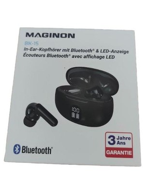 MAGINON BIK-15 In-Ear Kopfhörer Bluetooth Schwarz LED Anzeige