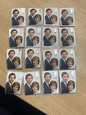 Vintage HRH Prince Charles And Princess Diana Postage Stamps