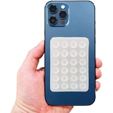 Suction Cup Phone Case Mount 1Pc Double-Sided Silicone Sticky Phone Stand Holder