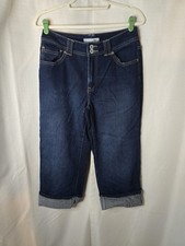 Chico's Platinum Dark Blue Jean Capris Chico's Size 1 Women's Size 8