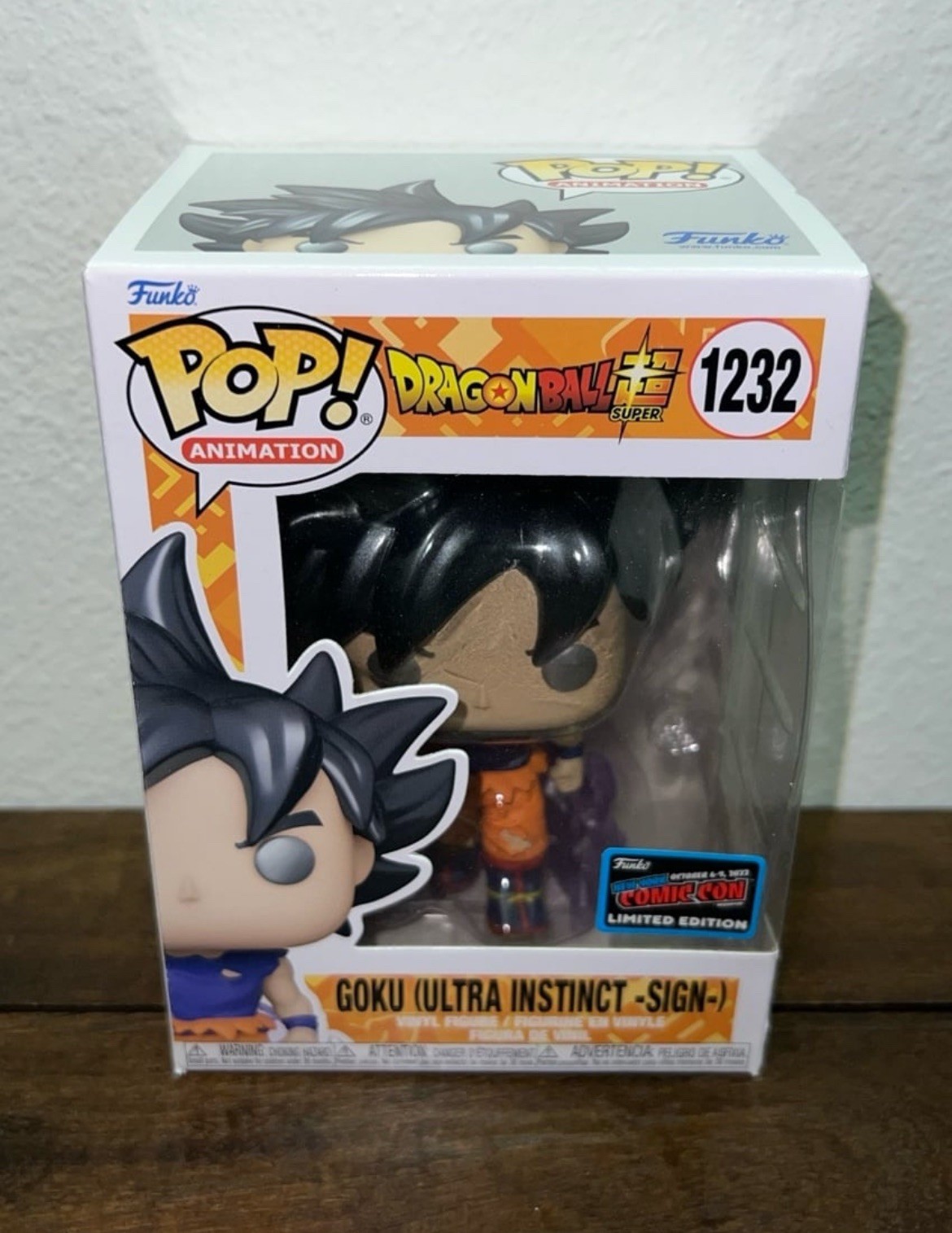 Pegatina Oficial Convención Goku (Ultra Instinto -Firma-) Funko Pop 1232 DBZ