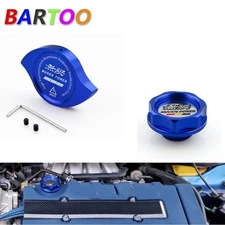 JDM Blue Engine Oil Filler Cap +Radiator Cap +Battery Tie Down for Honda