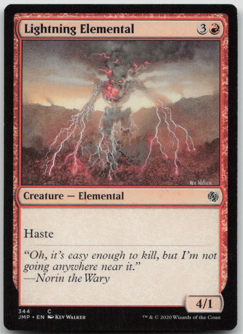Lightning Elemental #344 Common Jumpstart Magic: The Gathering MP