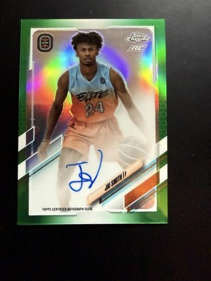TOPPS CHROME OVERTIME #CA-JS1 JAI SMITH AUTO RC GREEN REFRACTOR /75